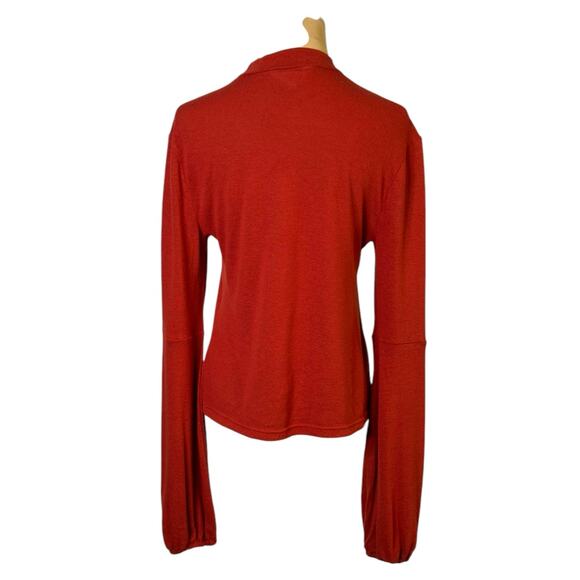 Jack by BB Dakota Burnt Orange Balloon Sleeves Sweater size Medium - Picture 2 of 14